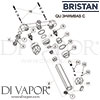 Bristan QUBE 3 Hole Wall Mounted Basin Mixer Spares